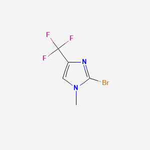 2-Bromo-1-methyl-4-(trifluoromethyl)-1H-imidazole chemical structure (CAS 2708280-99-1)