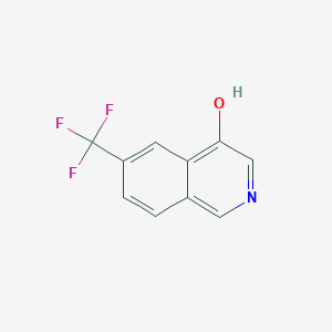 6-(Trifluoromethyl)isoquinolin-4-ol chemical structure (CAS 2708281-70-1)
