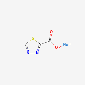 Sodium 1,3,4-thiadiazole-2-carboxylate chemical structure (CAS 2708283-44-5)