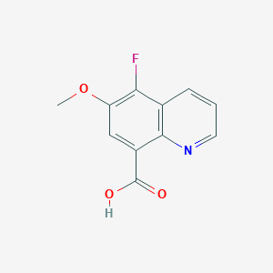 5-Fluoro-6-methoxyquinoline-8-carboxylic acid chemical structure (CAS 2708286-56-8)