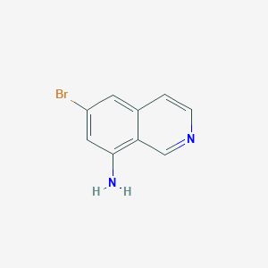 6-Bromoisoquinolin-8-amine chemical structure (CAS 2708286-88-6)