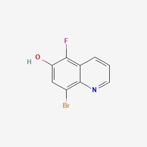8-Bromo-5-fluoroquinolin-6-ol chemical structure (CAS 2708286-90-0)
