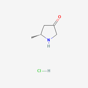 (R)-5-Methylpyrrolidin-3-one hydrochloride chemical structure (CAS 2708343-91-1)