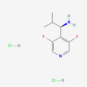(R)-1-(3,5-Difluoropyridin-4-yl)-2-methylpropan-1-amine dihydrochloride chemical structure (CAS 2708343-95-5)