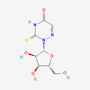 2-((2R,3R,4S,5R)-3,4-Dihydroxy-5-(hydroxymethyl)tetrahydrofuran-2-yl)-3-thioxo-3,4-dihydro-1,2,4-triazin-5(2H)-one chemical structure (CAS 27089-56-1)