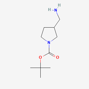 tert-Butyl 3-(aminomethyl)pyrrolidine-1-carboxylate chemical structure (CAS 270912-72-6)