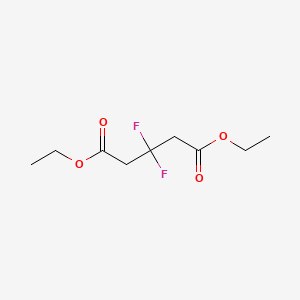 Diethyl 3,3-difluoropentanedioate chemical structure (CAS 2710-66-9)