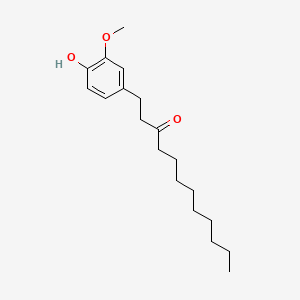1-(4-Hydroxy-3-methoxyphenyl)dodecan-3-one chemical structure (CAS 27113-23-1)