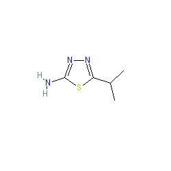 2-Amino-5-isopropyl-1,3,4-thiadiazole chemical structure (CAS 27115-74-8)