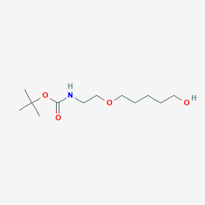 tert-Butyl (2-((5-hydroxypentyl)oxy)ethyl)carbamate chemical structure (CAS 2711732-75-9)
