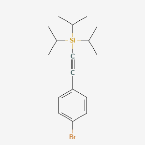((4-Bromophenyl)ethynyl)triisopropylsilane chemical structure (CAS 271242-20-7)