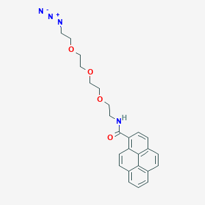 N-(2-(2-(2-(2-Azidoethoxy)ethoxy)ethoxy)ethyl)pyrene-1-carboxamide chemical structure (CAS 2713446-71-8)
