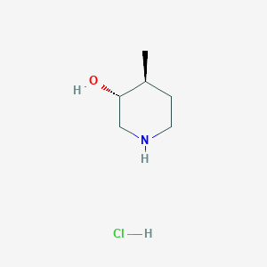 (3R,4S)-4-Methylpiperidin-3-ol hydrochloride chemical structure (CAS 2718878-62-5)