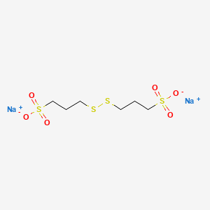 Sodium 3,3'-disulfanediylbis(propane-1-sulfonate) chemical structure (CAS 27206-35-5)