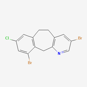 3,10-Dibromo-8-chloro-6,11-dihydro-5H-benzo[5,6]cyclohepta[1,2-b]pyridine chemical structure (CAS 272107-22-9)
