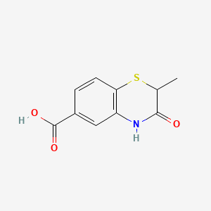 2-Methyl-3-oxo-3,4-dihydro-2H-benzo[b][1,4]thiazine-6-carboxylic acid chemical structure (CAS 272437-85-1)