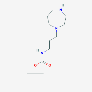 tert-Butyl (3-(1,4-diazepan-1-yl)propyl)carbamate chemical structure (CAS 2724939-00-6)