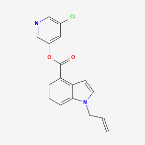 5-Chloropyridin-3-yl 1-allyl-1H-indole-4-carboxylate chemical structure (CAS 2725749-22-2)