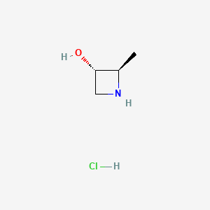 (2R,3S)-2-Methylazetidin-3-ol hydrochloride chemical structure (CAS 2725774-28-5)