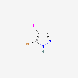 3-Bromo-4-iodo-1H-pyrazole chemical structure (CAS 27258-15-7)
