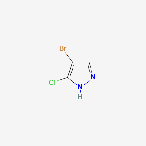 4-Bromo-3-chloro-1H-pyrazole chemical structure (CAS 27258-18-0)