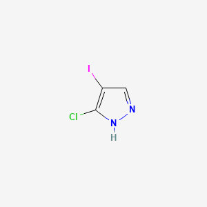3-Chloro-4-iodo-1H-pyrazole chemical structure (CAS 27258-19-1)