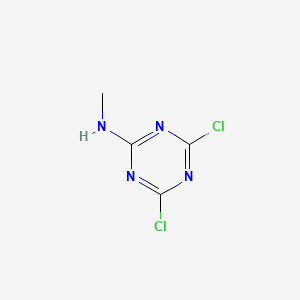 4,6-Dichloro-N-methyl-1,3,5-triazin-2-amine chemical structure (CAS 27282-80-0)
