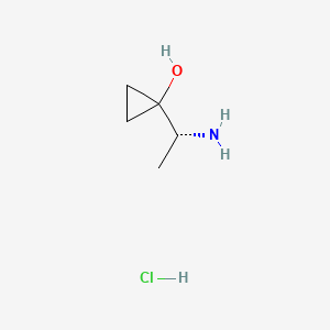 (R)-1-(1-Aminoethyl)cyclopropan-1-ol hydrochloride chemical structure (CAS 2728725-05-9)