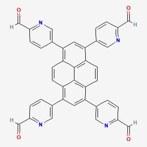 5,5',5'',5'''-(Pyrene-1,3,6,8-tetrayl)tetrapicolinaldehyde chemical structure (CAS 2728746-50-5)