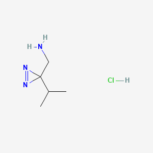 (3-Isopropyl-3H-diazirin-3-yl)methanamine hydrochloride chemical structure (CAS 2731013-86-6)