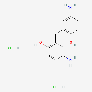 2,2'-Methylenebis(4-aminophenol) dihydrochloride chemical structure (CAS 27311-52-0)