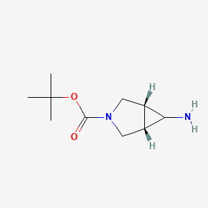 rel-(1R,5S,6s)-tert-Butyl 6-amino-3-azabicyclo[3.1.0]hexane-3-carboxylate chemical structure (CAS 273206-92-1)