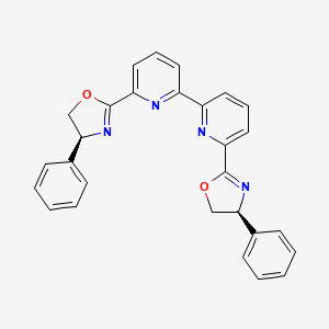 6,6'-Bis((S)-4-phenyl-4,5-dihydrooxazol-2-yl)-2,2'-bipyridine chemical structure (CAS 273216-89-0)