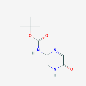 tert-Butyl (5-oxo-4,5-dihydropyrazin-2-yl)carbamate chemical structure (CAS 2733641-59-1)