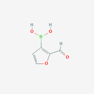 (2-Formylfuran-3-yl)boronic acid chemical structure (CAS 27339-37-3)