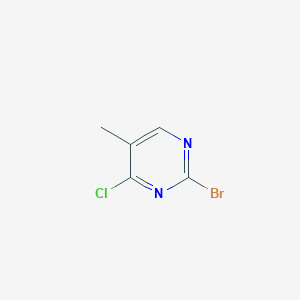 2-Bromo-4-chloro-5-methylpyrimidine chemical structure (CAS 2733973-86-7)