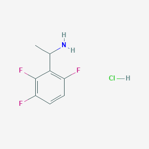 1-(2,3,6-Trifluorophenyl)ethan-1-amine hydrochloride chemical structure (CAS 2733994-93-7)