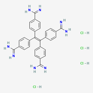 4,4',4'',4'''-(Ethene-1,1,2,2-tetrayl)tetrabenzimidamide tetrahydrochloride chemical structure (CAS 2734780-05-1)