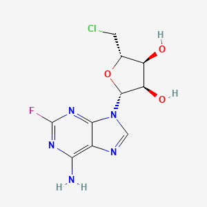 (2R,3R,4S,5S)-2-(6-Amino-2-fluoro-9H-purin-9-yl)-5-(chloromethyl)tetrahydrofuran-3,4-diol chemical structure (CAS 2734853-80-4)