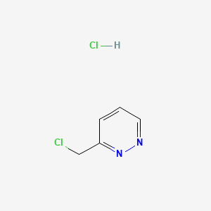 3-(Chloromethyl)pyridazine hydrochloride chemical structure (CAS 27349-66-2)