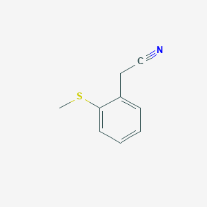 2-(2-(Methylthio)phenyl)acetonitrile chemical structure (CAS 27356-30-5)
