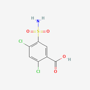 2,4-Dichloro-5-sulfamoylbenzoic acid chemical structure (CAS 2736-23-4)