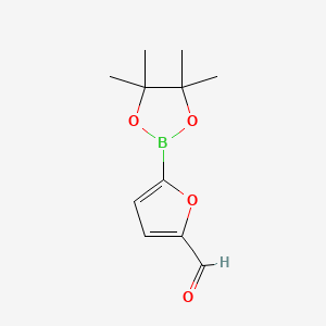 5-(4,4,5,5-Tetramethyl-1,3,2-dioxaborolan-2-yl)furan-2-carbaldehyde chemical structure (CAS 273731-82-1)