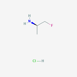 (R)-1-Fluoropropan-2-amine hydrochloride chemical structure (CAS 273734-17-1)