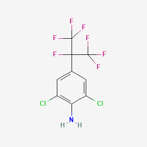 2,6-Dichloro-4-(perfluoropropan-2-yl)aniline chemical structure (CAS 273735-64-1)