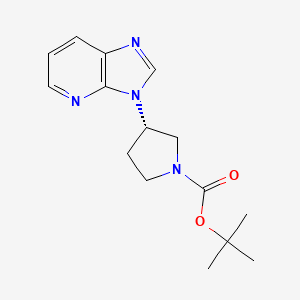 (S)-tert-Butyl 3-(3H-imidazo[4,5-b]pyridin-3-yl)pyrrolidine-1-carboxylate chemical structure (CAS 273757-03-2)