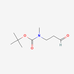 tert-Butyl methyl(3-oxopropyl)carbamate chemical structure (CAS 273757-11-2)