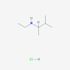Ethyl(3-methylbutan-2-yl)amine hydrochloride chemical structure (CAS 2738-07-0)