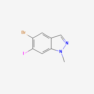 5-Bromo-6-iodo-1-methyl-1H-indazole chemical structure (CAS 2740361-74-2)