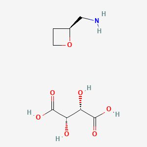 (S)-Oxetan-2-ylmethanamine (2S,3S)-2,3-dihydroxysuccinate chemical structure (CAS 2740593-21-7)